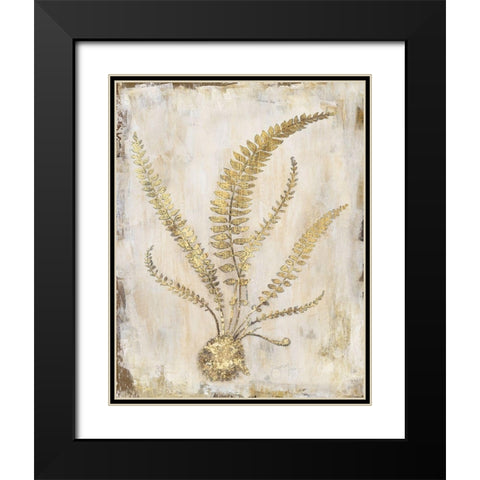 Venetian Frond Black Modern Wood Framed Art Print with Double Matting by Tava Studios