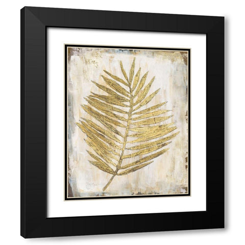 Venetian Palm Black Modern Wood Framed Art Print with Double Matting by Tava Studios