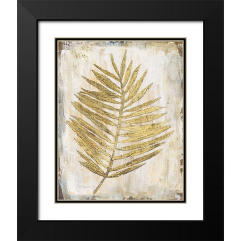 Venetian Palm Black Modern Wood Framed Art Print with Double Matting by Tava Studios