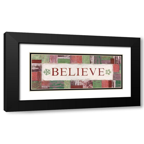 Believe Black Modern Wood Framed Art Print with Double Matting by Tava Studios