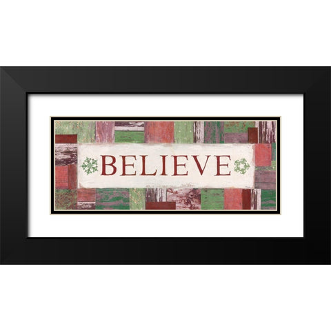 Believe Black Modern Wood Framed Art Print with Double Matting by Tava Studios