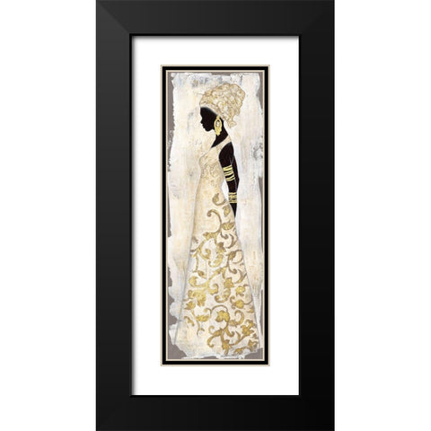 Saharan Grace Black Modern Wood Framed Art Print with Double Matting by Tava Studios