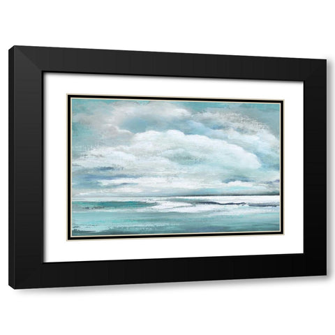 Billowing Clouds Black Modern Wood Framed Art Print with Double Matting by Tava Studios