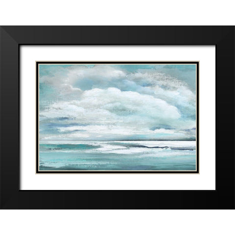 Billowing Clouds Black Modern Wood Framed Art Print with Double Matting by Tava Studios
