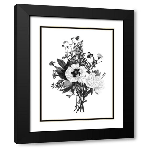 Botanical Black and Black Modern Wood Framed Art Print with Double Matting by Donovan, Kelly