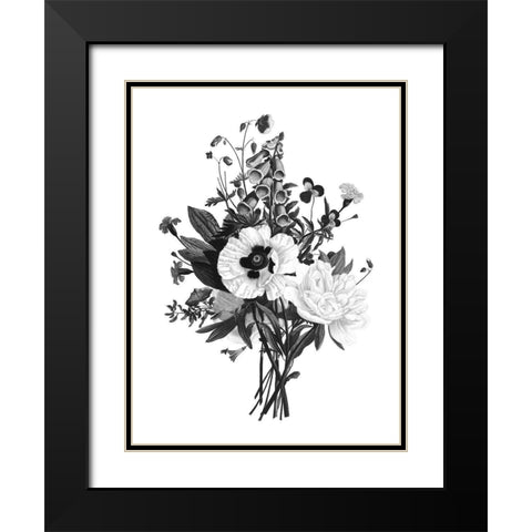 Botanical Black and Black Modern Wood Framed Art Print with Double Matting by Donovan, Kelly