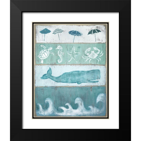 By The Sea Black Modern Wood Framed Art Print with Double Matting by Tava Studios