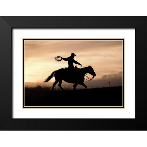 Rope and Black Modern Wood Framed Art Print with Double Matting by Delimont, Danita