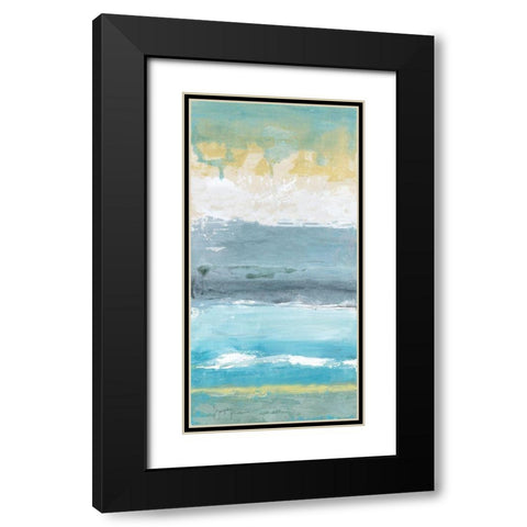 Beach Walk I Black Modern Wood Framed Art Print with Double Matting by Tava Studios