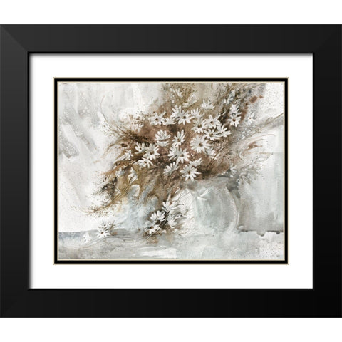 Daisy Black Modern Wood Framed Art Print with Double Matting by Bjorkland, George