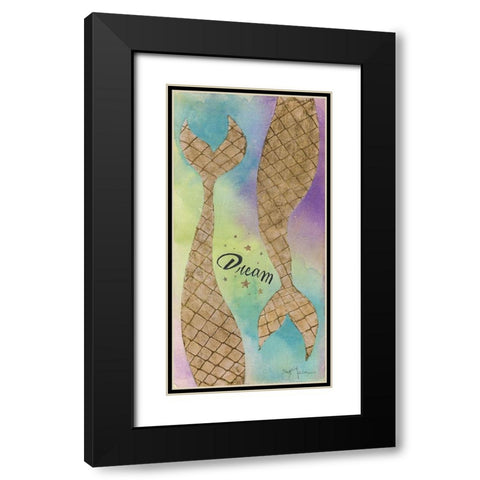 Mermaid Dream Black Modern Wood Framed Art Print with Double Matting by Tava Studios