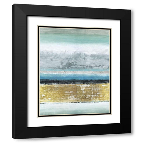 Eclipse Black Modern Wood Framed Art Print with Double Matting by Tava Studios