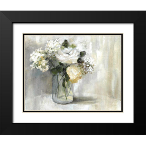 Summer Nuance Black Modern Wood Framed Art Print with Double Matting by Nan