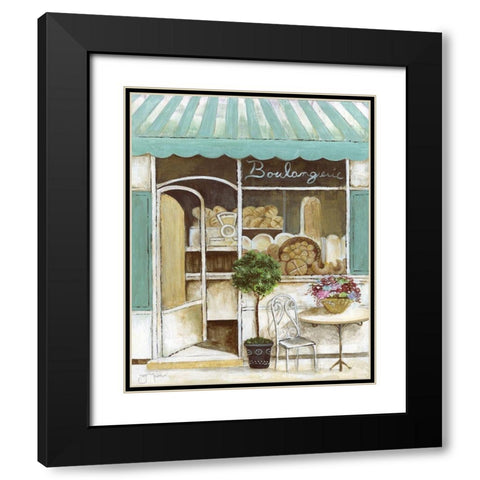 Boulangerie Black Modern Wood Framed Art Print with Double Matting by Tava Studios