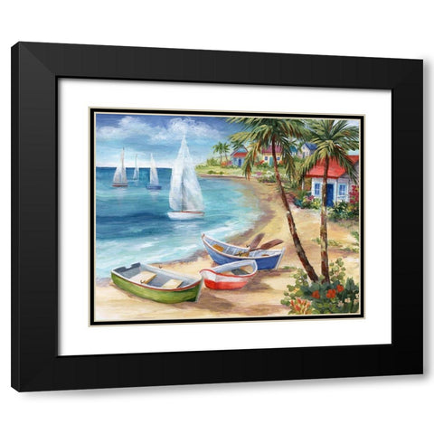 Antiqua Holiday Black Modern Wood Framed Art Print with Double Matting by Nan