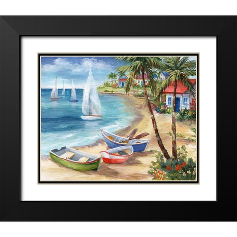 Antiqua Holiday Black Modern Wood Framed Art Print with Double Matting by Nan