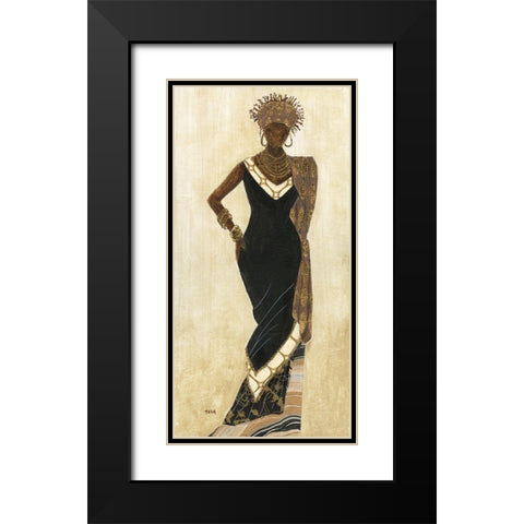 Holiday Dress II Black Modern Wood Framed Art Print with Double Matting by Tava Studios