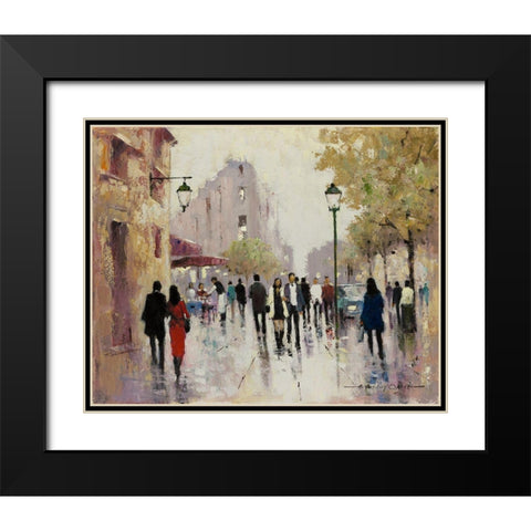 Paris Afternoon I Black Modern Wood Framed Art Print with Double Matting by Orme, E. Anthony