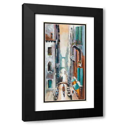 Canal View I Black Modern Wood Framed Art Print with Double Matting by Orme, E. Anthony