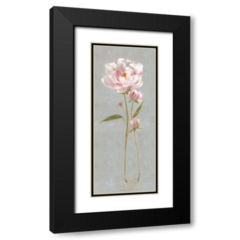Peony Magic II Black Modern Wood Framed Art Print with Double Matting by Swatland, Sally