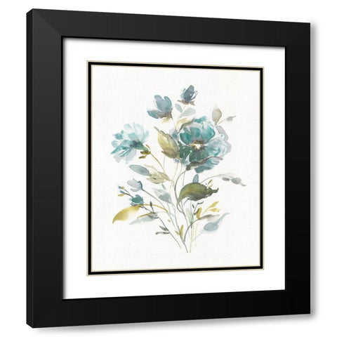 Linen Botanical I Black Modern Wood Framed Art Print with Double Matting by Robinson, Carol