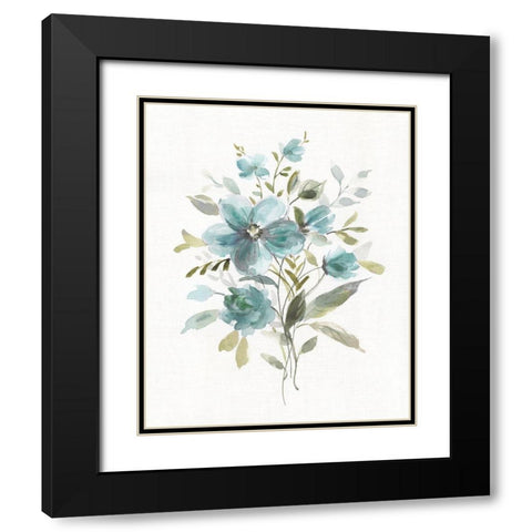Linen Botanical II Black Modern Wood Framed Art Print with Double Matting by Robinson, Carol