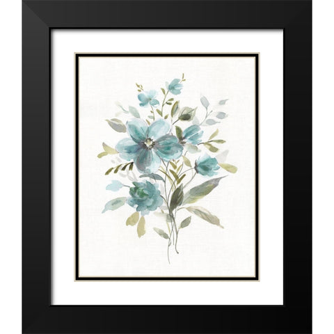 Linen Botanical II Black Modern Wood Framed Art Print with Double Matting by Robinson, Carol