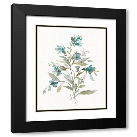 Linen Botanical III Black Modern Wood Framed Art Print with Double Matting by Robinson, Carol