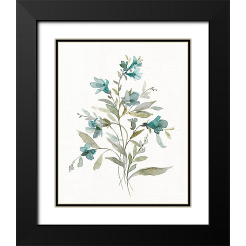 Linen Botanical III Black Modern Wood Framed Art Print with Double Matting by Robinson, Carol