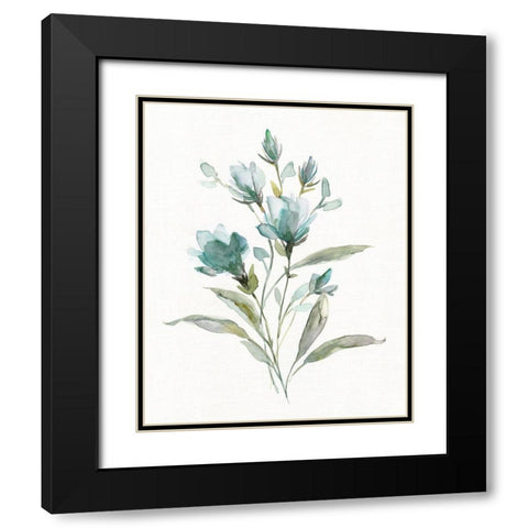 Linen Botanical IV Black Modern Wood Framed Art Print with Double Matting by Robinson, Carol
