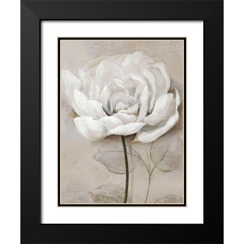Soft White III Black Modern Wood Framed Art Print with Double Matting by Nan