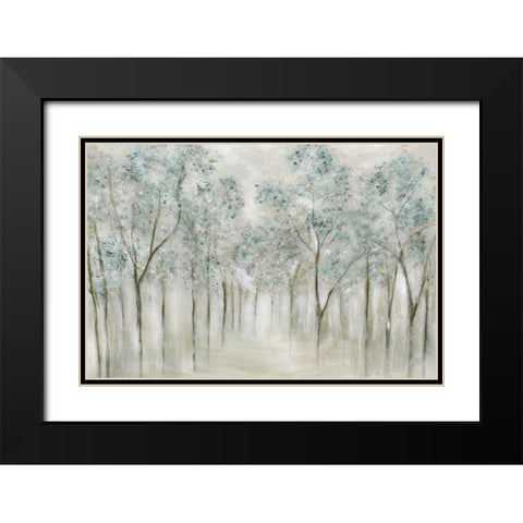 Neutral Spring Black Modern Wood Framed Art Print with Double Matting by Tava Studios