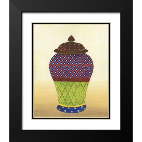 Marrakesh Urn I Black Modern Wood Framed Art Print with Double Matting by Tava Studios