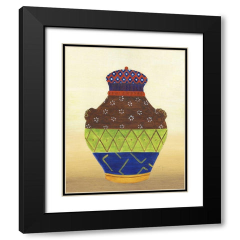 Marrakesh Urn II Black Modern Wood Framed Art Print with Double Matting by Tava Studios