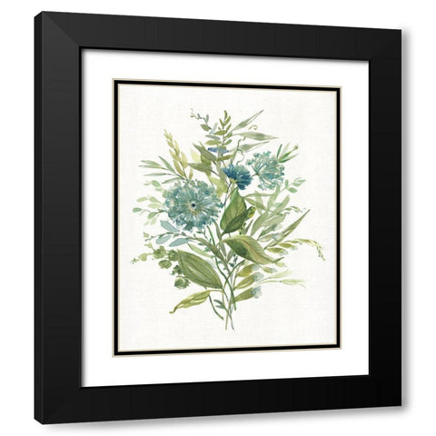 Greenery II Black Modern Wood Framed Art Print with Double Matting by Robinson, Carol