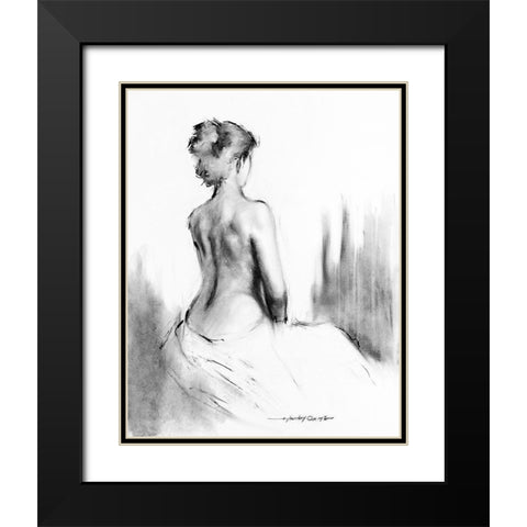 Soft Silhouette I Black Modern Wood Framed Art Print with Double Matting by Orme, E. Anthony
