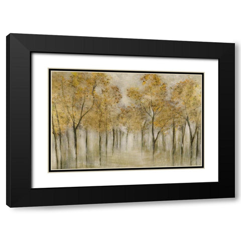 Golden Spring Black Modern Wood Framed Art Print with Double Matting by Tava Studios