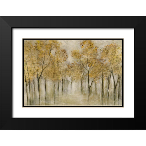 Golden Spring Black Modern Wood Framed Art Print with Double Matting by Tava Studios