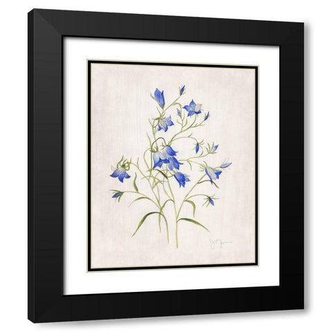 Blue Botanical I Black Modern Wood Framed Art Print with Double Matting by Tava Studios