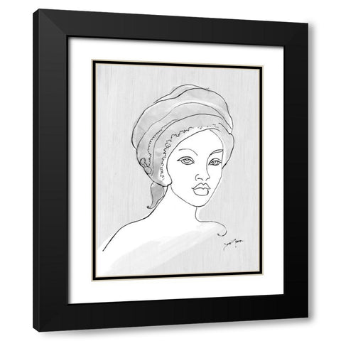 Run The World Black Modern Wood Framed Art Print with Double Matting by Tava Studios