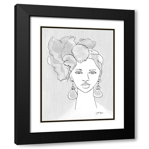 Flawless Black Modern Wood Framed Art Print with Double Matting by Tava Studios