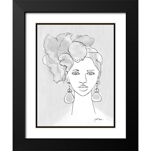 Flawless Black Modern Wood Framed Art Print with Double Matting by Tava Studios