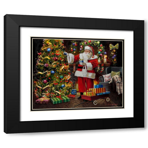 Letter to Santa Black Modern Wood Framed Art Print with Double Matting by Orme, E. Anthony