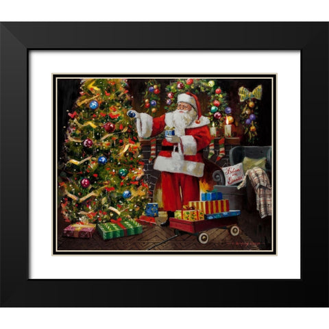 Letter to Santa Black Modern Wood Framed Art Print with Double Matting by Orme, E. Anthony