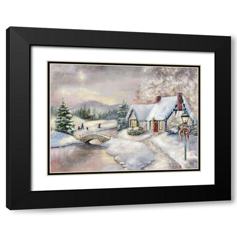 Twilight Magic Black Modern Wood Framed Art Print with Double Matting by Brooks, Donna
