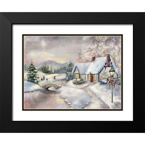Twilight Magic Black Modern Wood Framed Art Print with Double Matting by Brooks, Donna