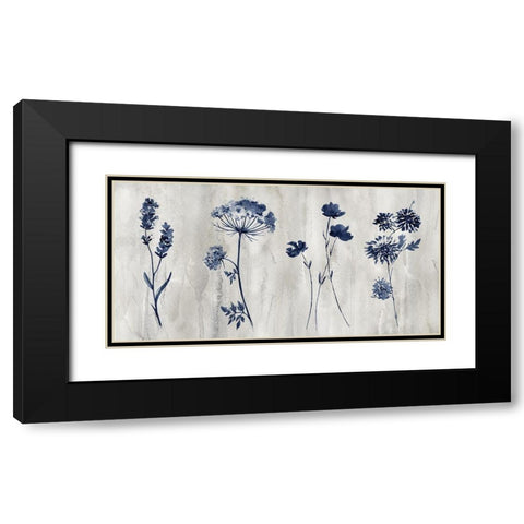 Indigo Row Black Modern Wood Framed Art Print with Double Matting by Knutsen, Conrad