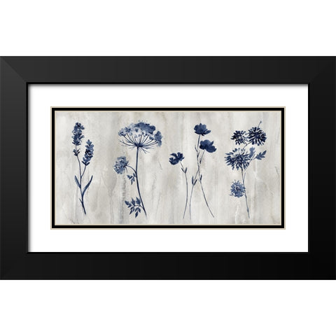 Indigo Row Black Modern Wood Framed Art Print with Double Matting by Knutsen, Conrad