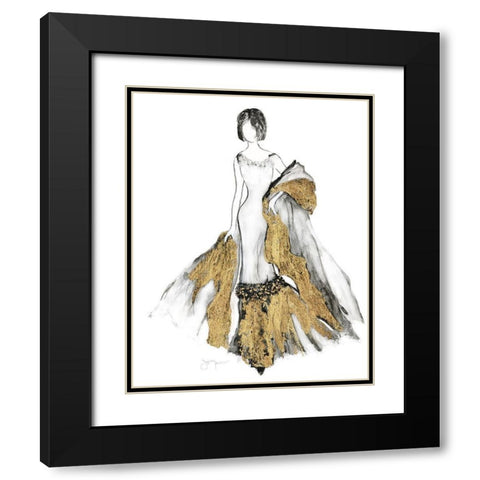 All That Glitters II Black Modern Wood Framed Art Print with Double Matting by Tava Studios