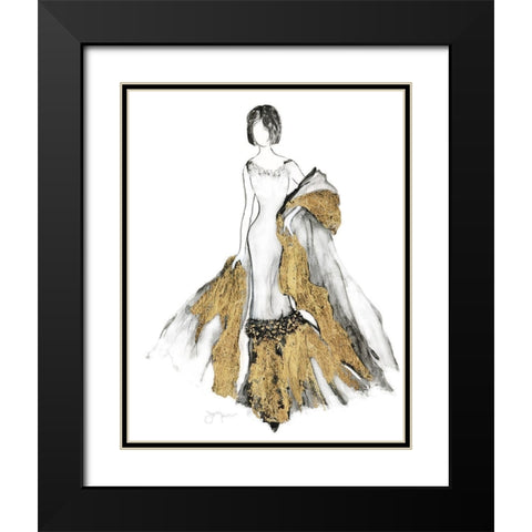 All That Glitters II Black Modern Wood Framed Art Print with Double Matting by Tava Studios